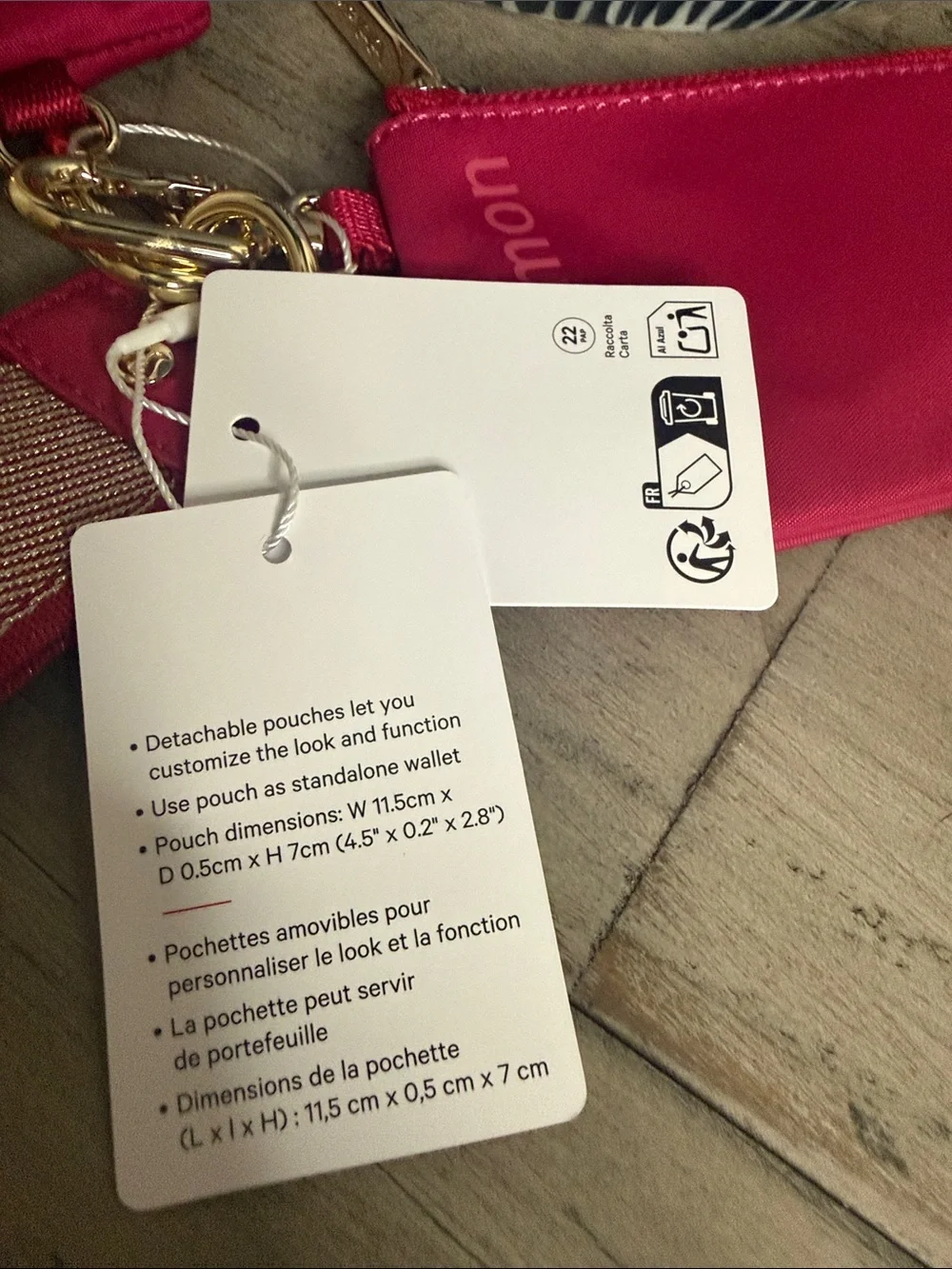 Lululemon Dual Pouch Wristlet *Metallic Wordmark
